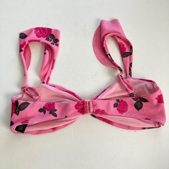 NWOT Anthropologie Beach Riot Pink Poppy Bikini Top Sz M - Picture 5 of 6